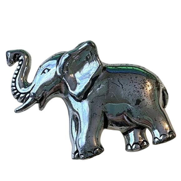 Elephant Brooch Pendant Contemporary Costume Circus Asian Inspired Minimalist - Picture 1 of 8
